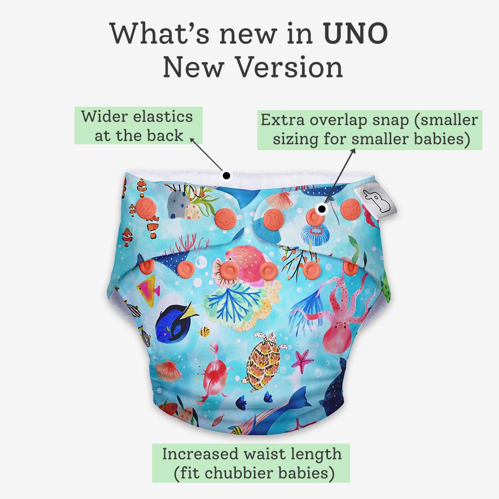 Reusable Freesize UNO Cloth Diaper Pack