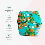 Peaches - BASIC Cloth Diaper, New & Improved with EasySnap & Quick Dry UltraThin Pad