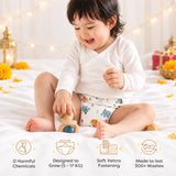 UNO Luxe Cloth Diaper & Soaker Set (Dry Feel Pad + Booster) - Jungle Safari
