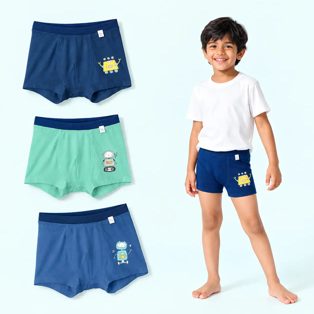SuperSoft Boys Trunks 3 Pcs