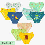 Young Girl Briefs 9 Pack