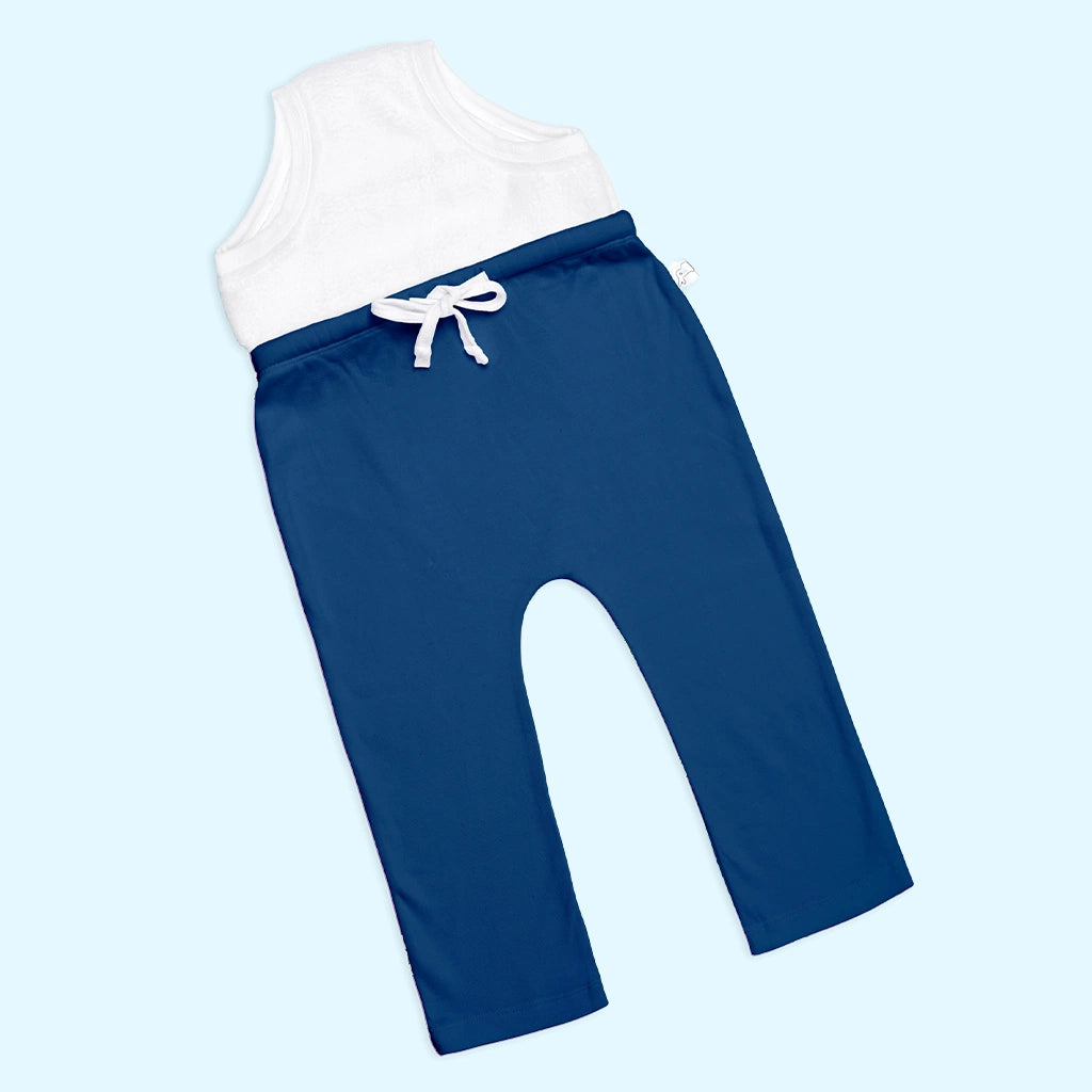 Padded Pajamas with Drawstrings - Blue
