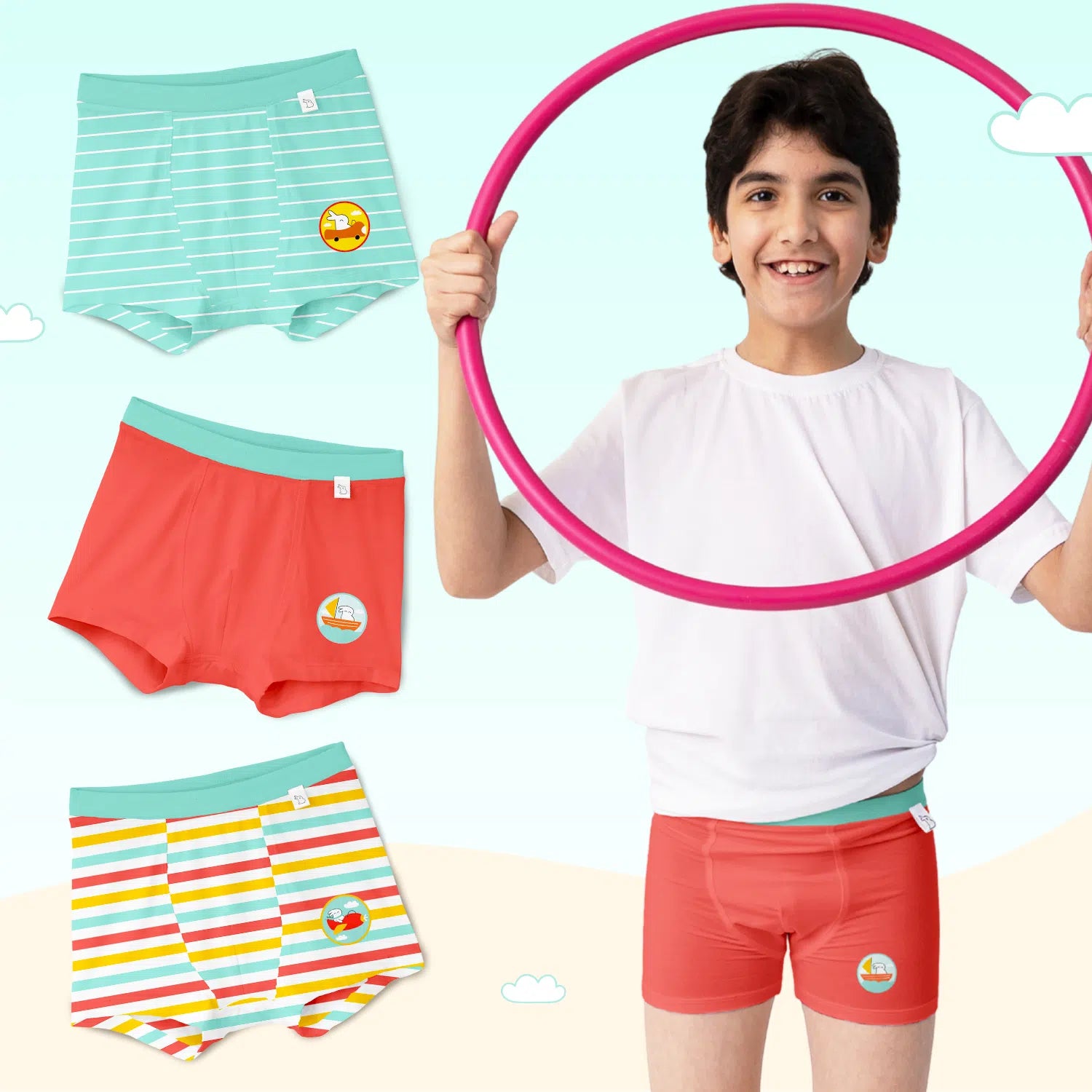 Pack of 3 Boys Trunk - Cloudloom Collection