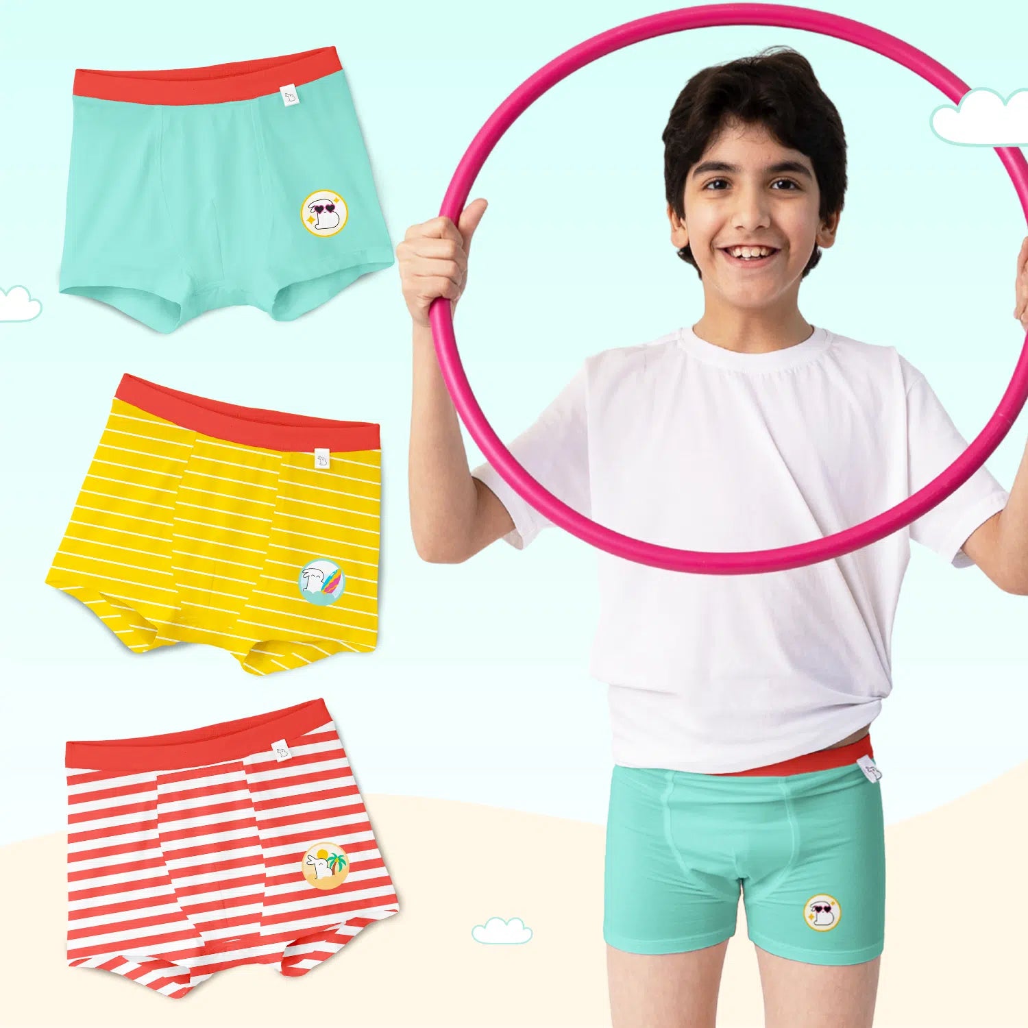 Pack of 3 Boys Trunk - Silky Snuggles Collection