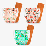 UNO Cloth Diaper Pants Pack of 3 (Climate Tales, Darling Dahlia, Jolly Jingles)