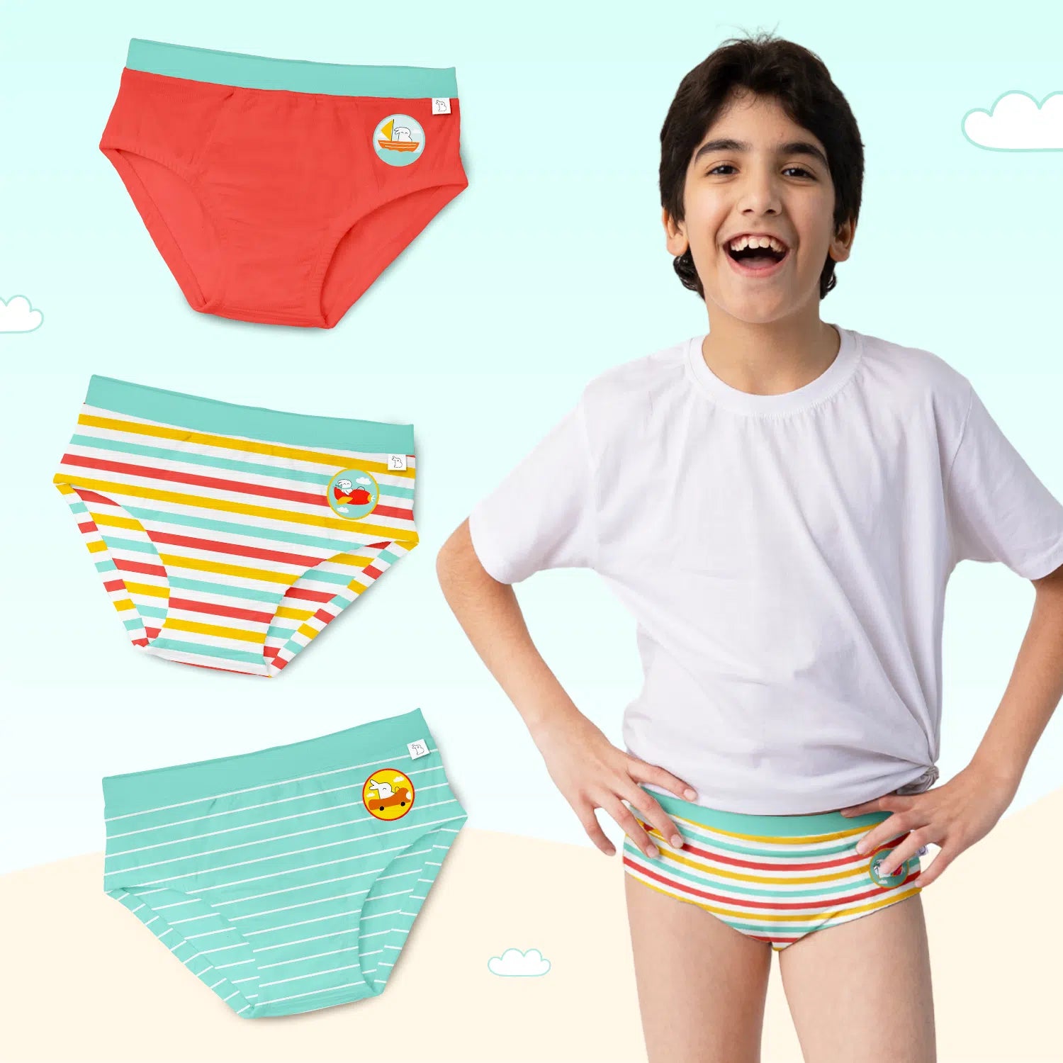 Pack of 3 Boys Brief - Cloudloom Collection