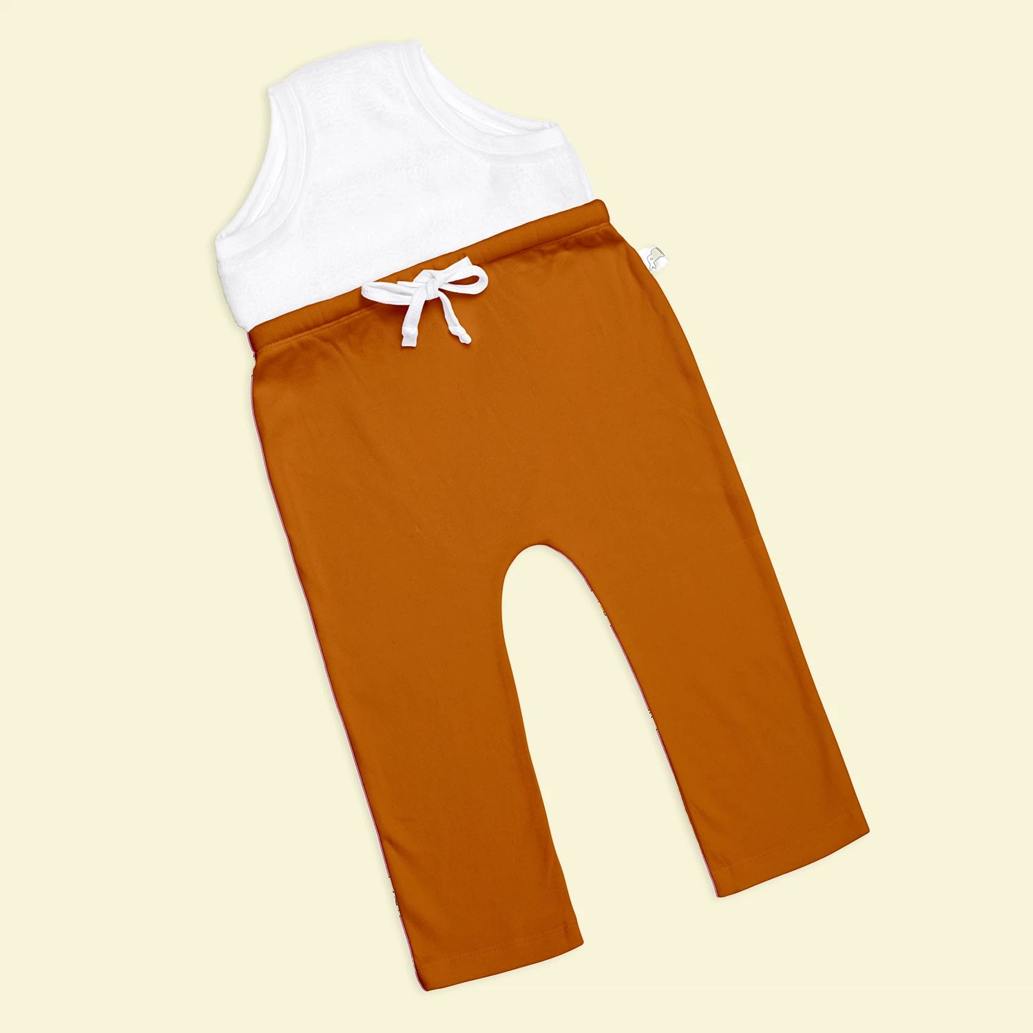 Adjustable Diaper Pants with Drawstrings - Brown