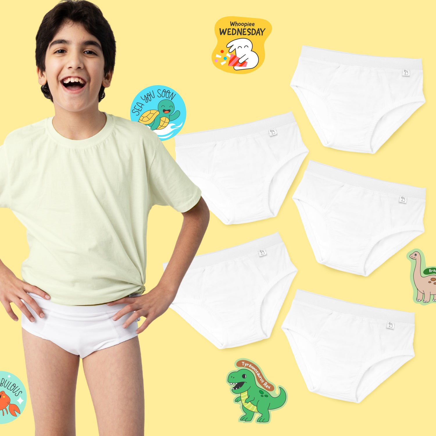 SuperSoft Boy Briefs with Stickers – Fun Meets Comfort