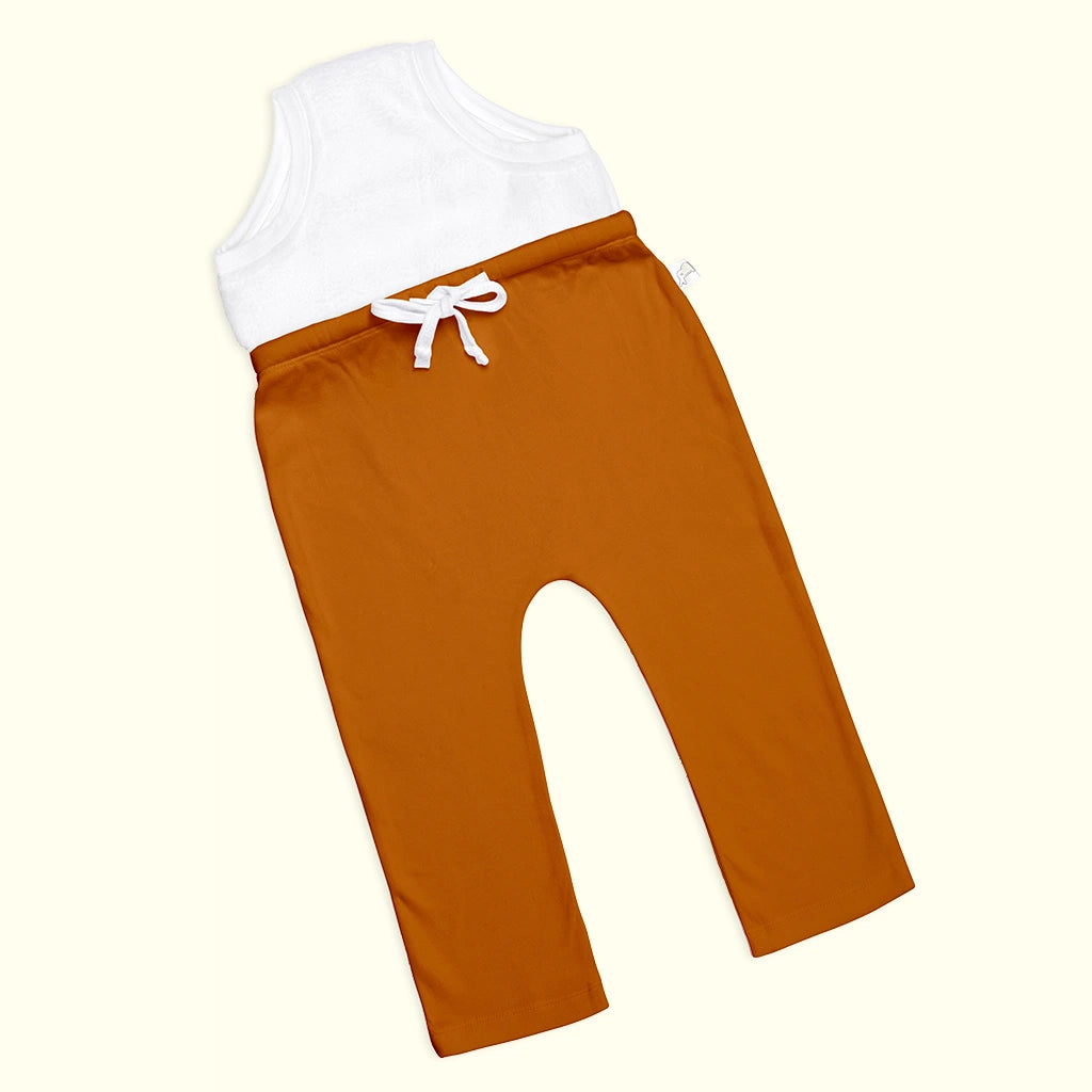 Padded Pajamas with Drawstrings - Brown