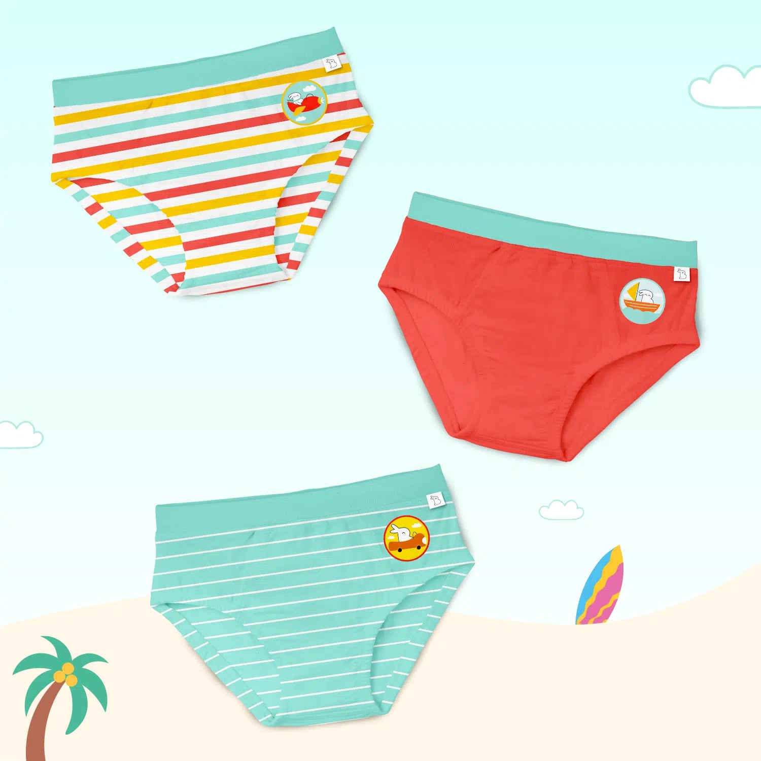 Pack of 3 Boys Brief - Cloudloom Collection