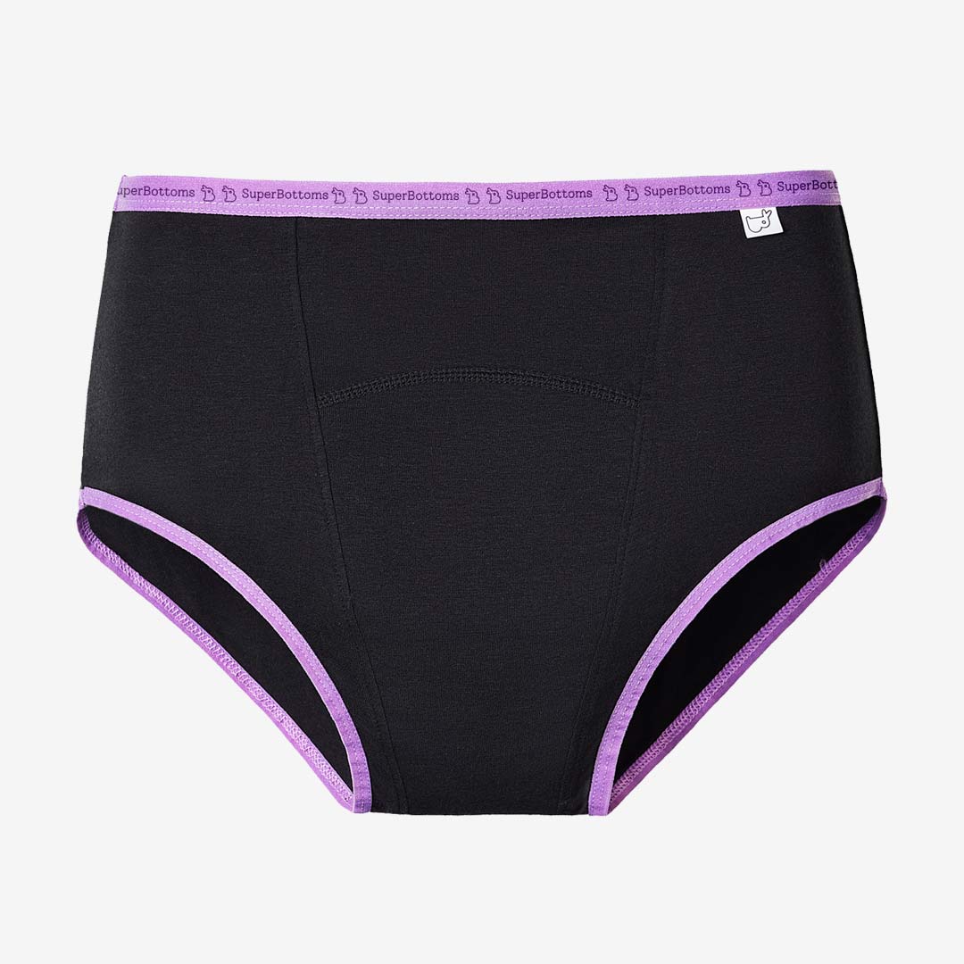 DORKASM Plus Size Period Underwear 4 Pack Seamless Soft High Waisted Period  Underwear Women Girls Bikini Panties Black M