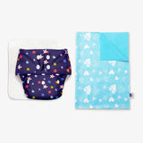 BASIC Cloth Diaper (Bluestar) + Changing Mat (S) Breezy Blue