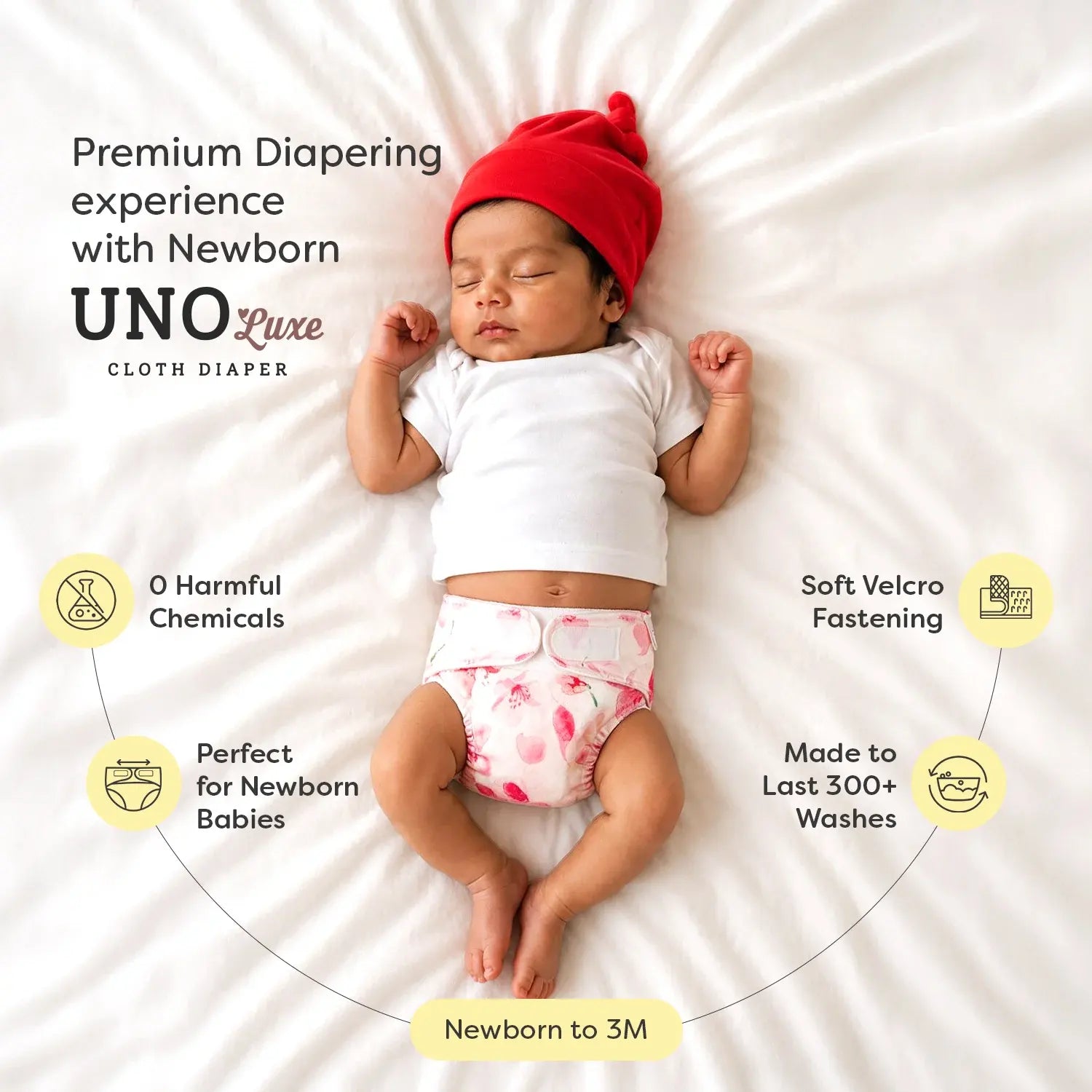 Newborn UNO Luxe Premium Cloth Diaper