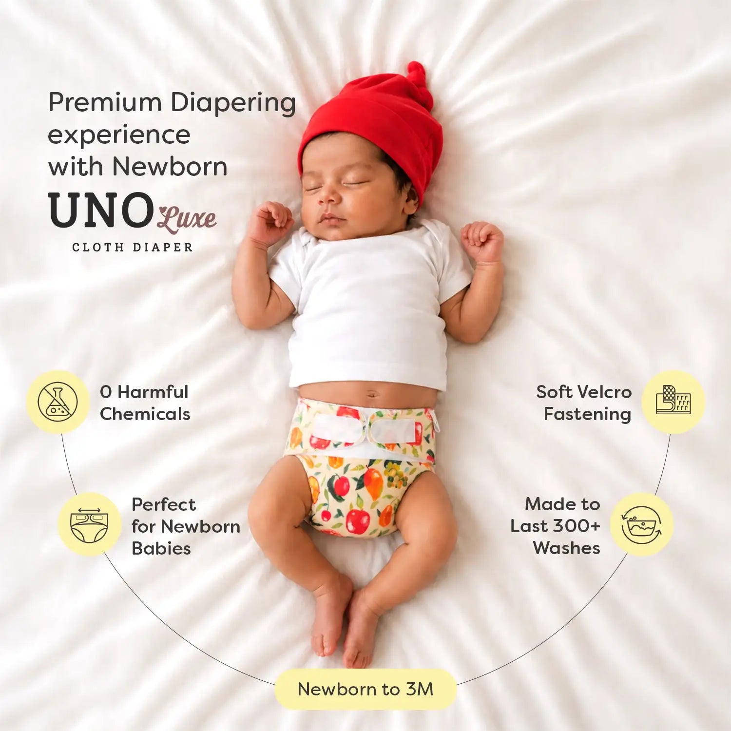 Newborn UNO Luxe Premium Cloth Diaper