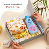 Newborn Gift Box: SuperBottoms DryFeel Langots & Parachute Advansed Baby Massage Oil