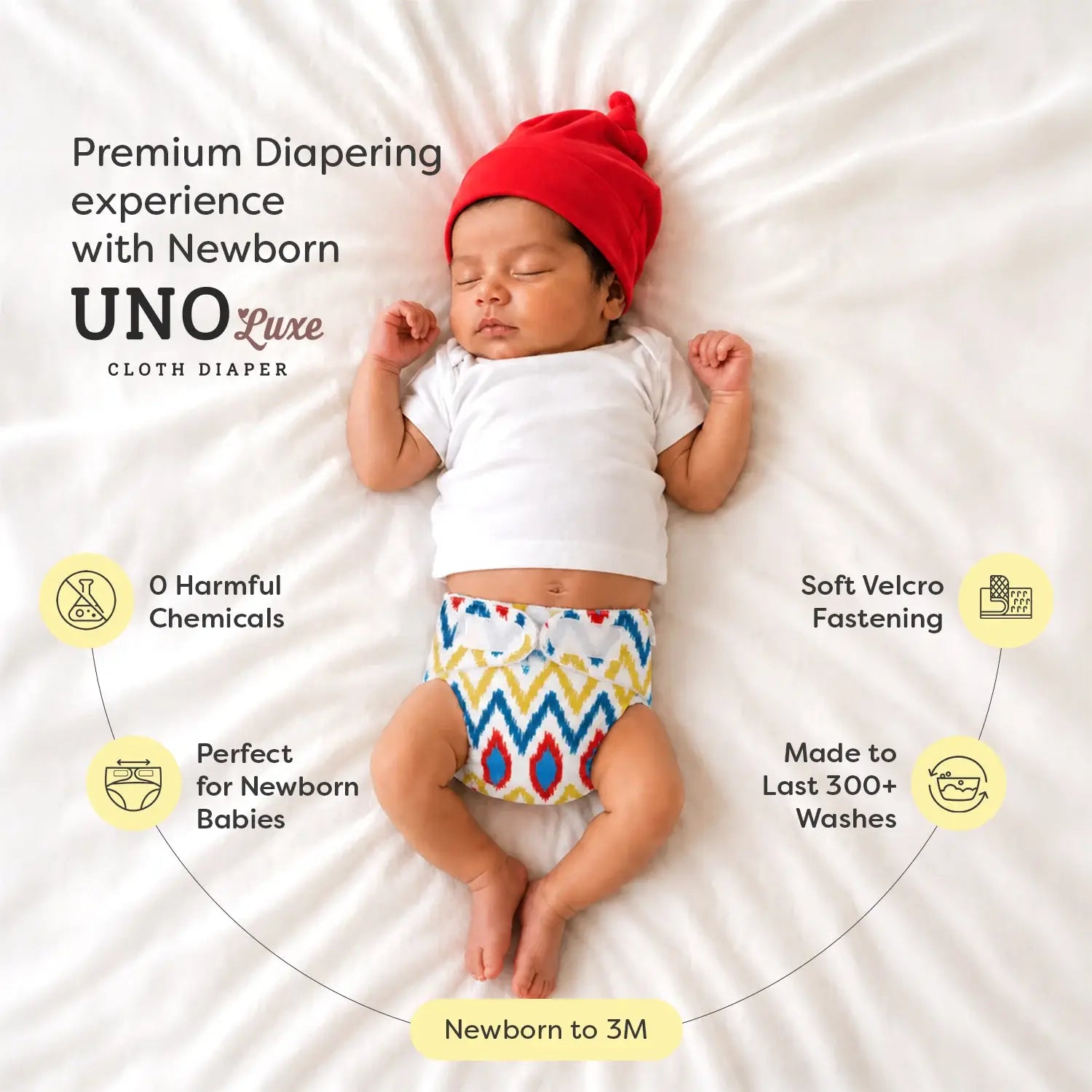 Newborn UNO Luxe Premium Cloth Diaper