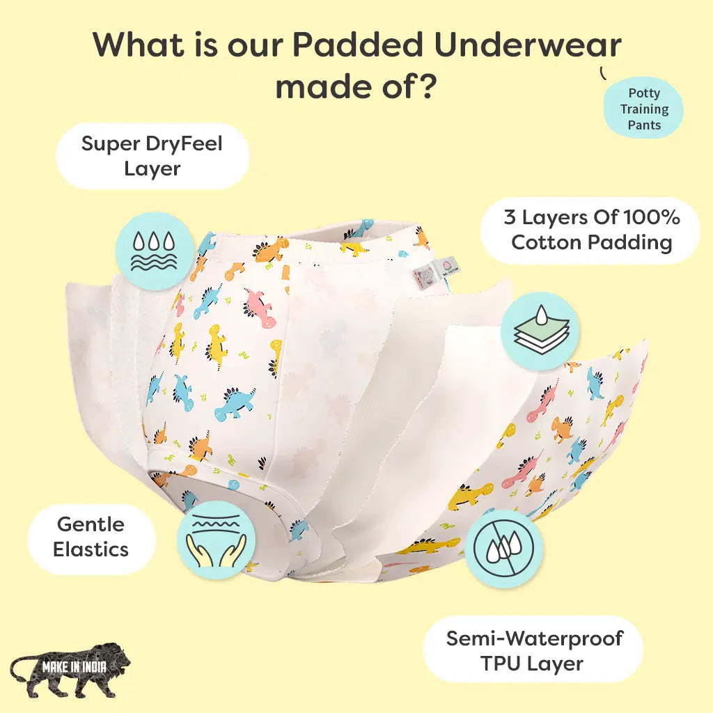 Buy superbottoms 6 Padded Underwear + Xtrahydrating Wipes-40 Pack, 3X  Thicker Premium Wet Wipes, 98% Pure Water, Potty Training Pants, 3-Layers Of  Padding&Superdryfeel Layer