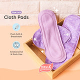 Flow Lock Cloth Pads (Pack of 8 with Pouch)