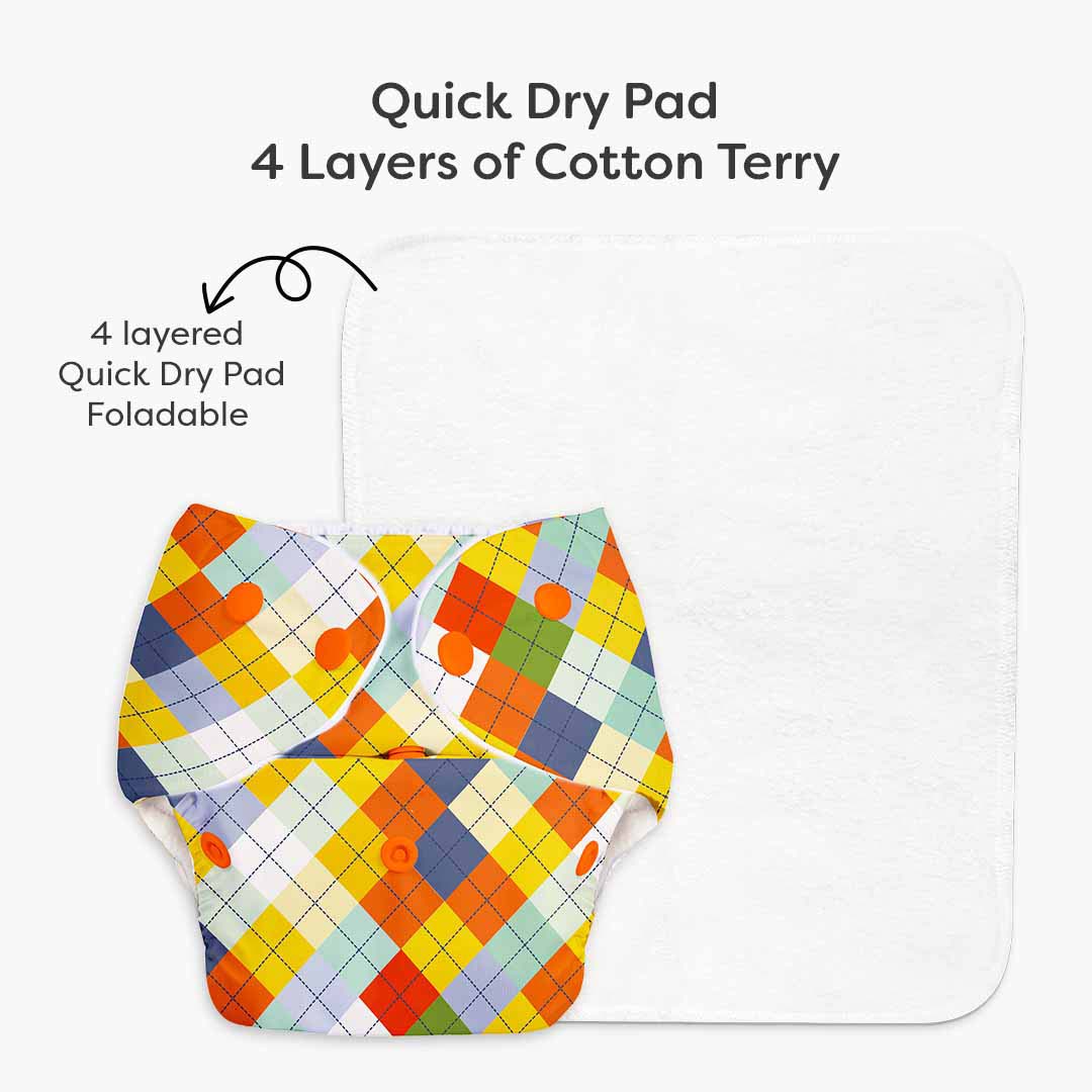 Simple Diaper BASIC Cloth Diaper Pack of 7 with UltraThin Pad