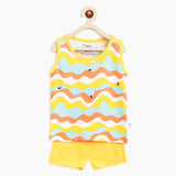 Top & Shorts Set - Wavy Vibes - 2 - 4 years