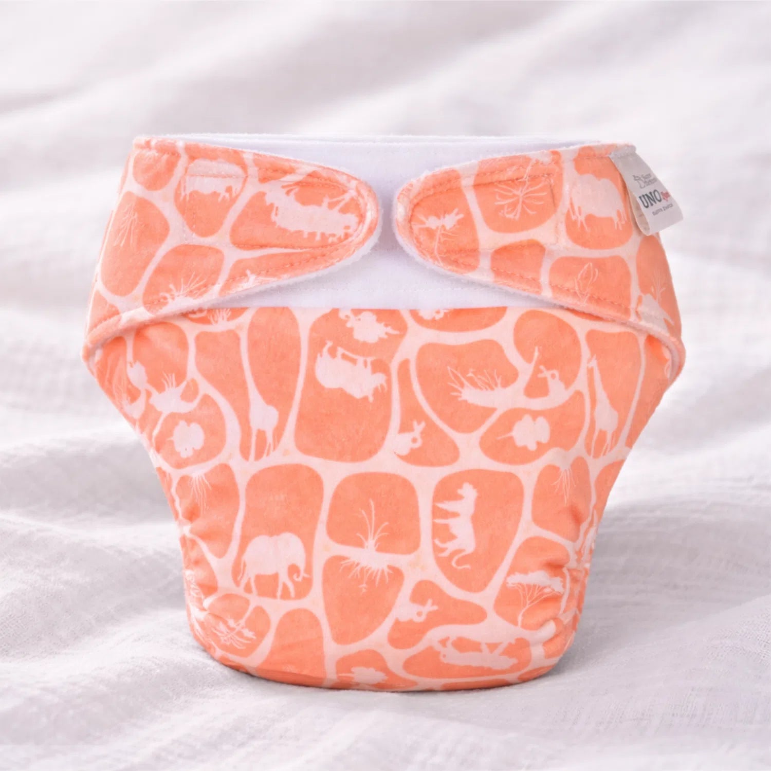 UNO Luxe Cloth Diaper & Soaker Set (Dry Feel Pad + Booster) - Peachy Doodles