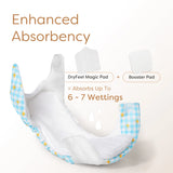 UNO Luxe Cloth Diaper & Soaker Set (Dry Feel Pad + Booster) - Peachy Doodles