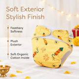 UNO Luxe Cloth Diaper & Soaker Set (Dry Feel Pad + Booster) - Fire Crackers