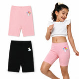Cycling Shorts for Girls - Pack of 2 (Black Pink)