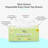 Disposable Easy Clean Top Sheets Pack of 100 Diaper Liners