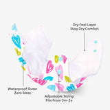 BASIC Cloth Diaper (Heart print) + Diaper Changing Mat - (S) (Breezy Blue)