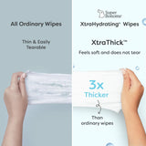 72 pcs - 5 Pack (Super Saver Pack) - XtraHydrating® Wipes, 3.5x moisture, 3x thick, Unscented
