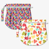 Waterproof Travel Bag - Pack of 2 - Baby Hearts & Colour Pop