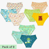 Young Girl Briefs -9 Pack (Kid's Day Out - Woody Goody - Rainy Poppins)