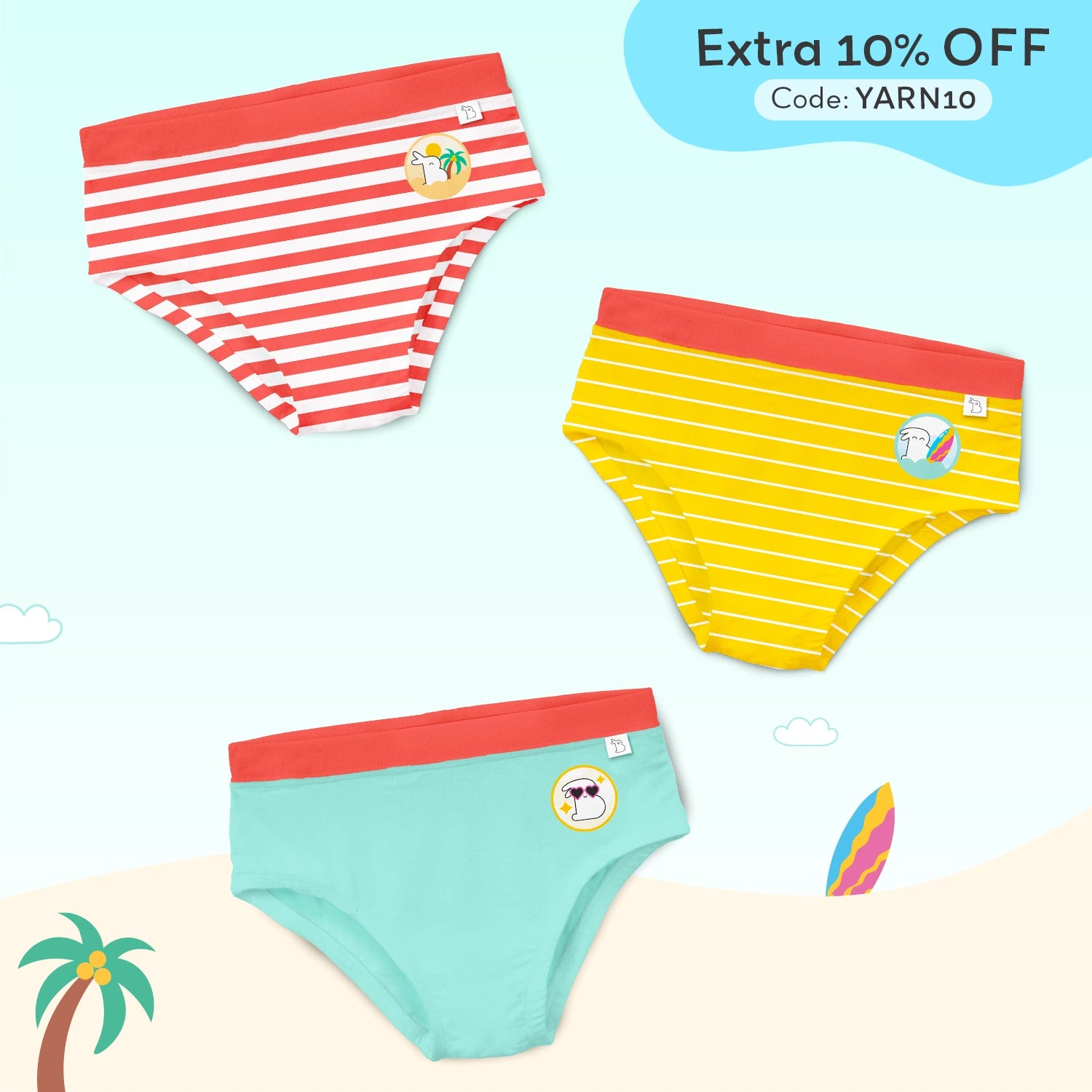 Pack of 3 Girls Brief - Silky Snuggles Collection