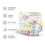 White Warli Newborn UNO Cloth Diaper