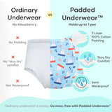 Choose Print and Size for First Padded Underwear - Pack of 3