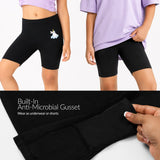 Cycling Shorts for Girls - Pack of 3 (Black)