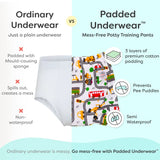 9 Pack Padded Underwear™ + FREE Wipes - 40 Pack