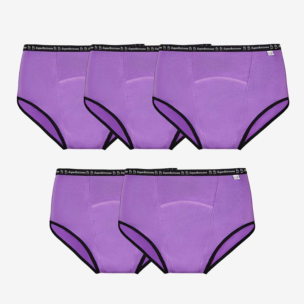 SuperBottoms MaxAbsorb Period Underwear Pack of 3 (2 Lilac and 1 Pink)+  Free Waterproof Travel Bag,Size - XL, Pack of 4 : : Health &  Personal Care