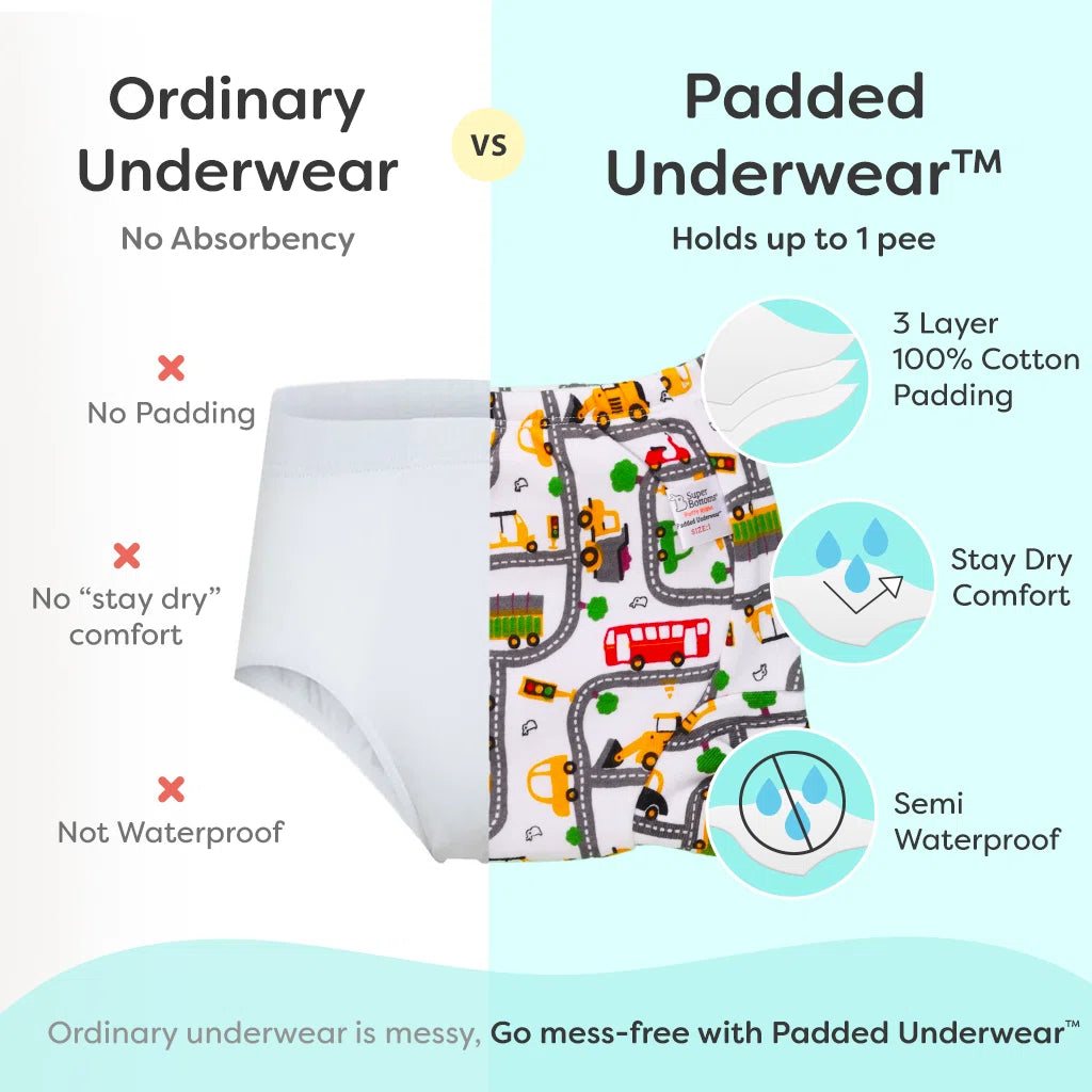 Ordinary Underwear vs Padded Underwear