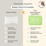 Mustard Seed Pillow with Muslin Cover - Cloud Nest