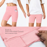 Cycling Shorts for Girls - Pack of 2 (Black Pink)
