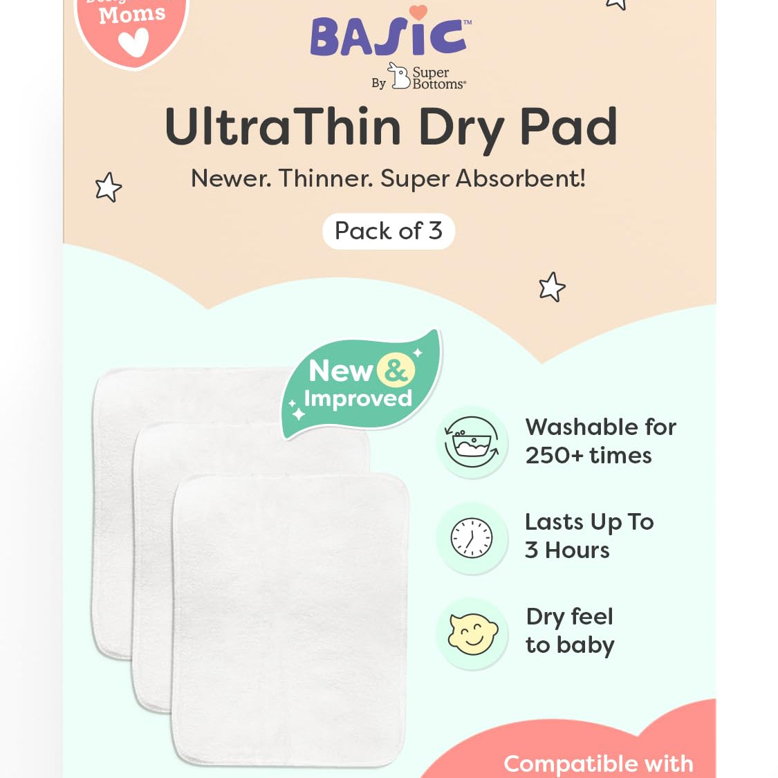 3 BASIC Diaper Changing Ultra Thin Pads