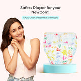 White Warli Newborn UNO Cloth Diaper