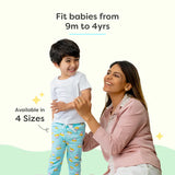 Padded Pajamas with Drawstrings - Blue