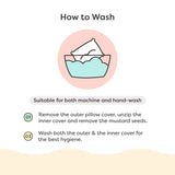 Mustard Seed Pillow with 2 Muslin Pillow Covers - Cloud Nest & Golden Hour