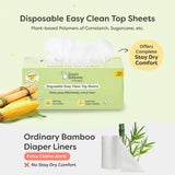 Disposable Easy Clean Top Sheets Pack of 100 Diaper Liners