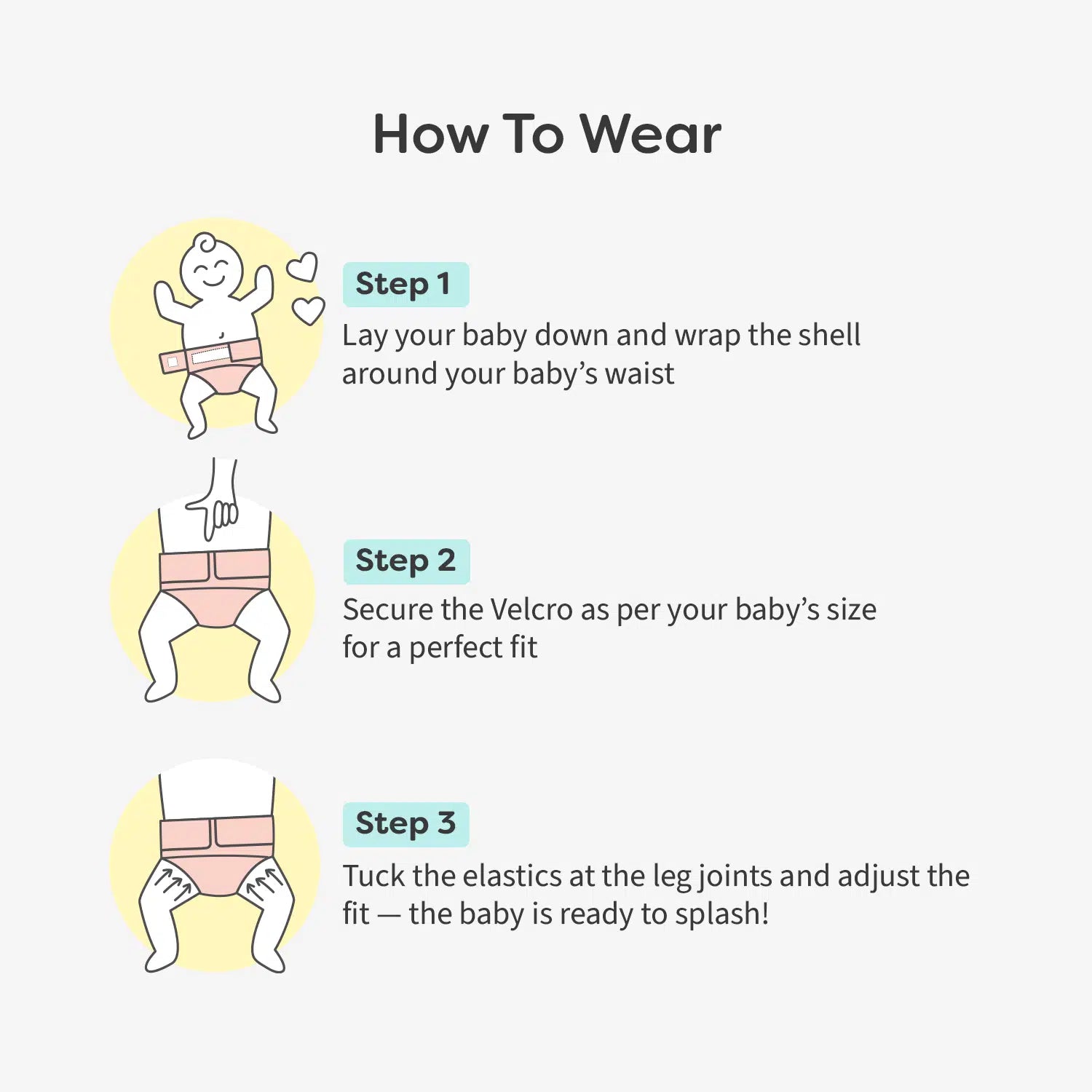Petit Lulu Spreader Pants For Babies - Size S (3-6kg), Wide Swaddling For Hip Health, Polar Bear Print