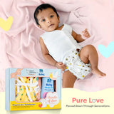 Newborn Gift Box: SuperBottoms DryFeel Langots & Parachute Advansed Baby Massage Oil