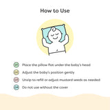 Mustard Seed Pillow with 2 Muslin Pillow Covers - Lazy Daisy & Dreamy Shells